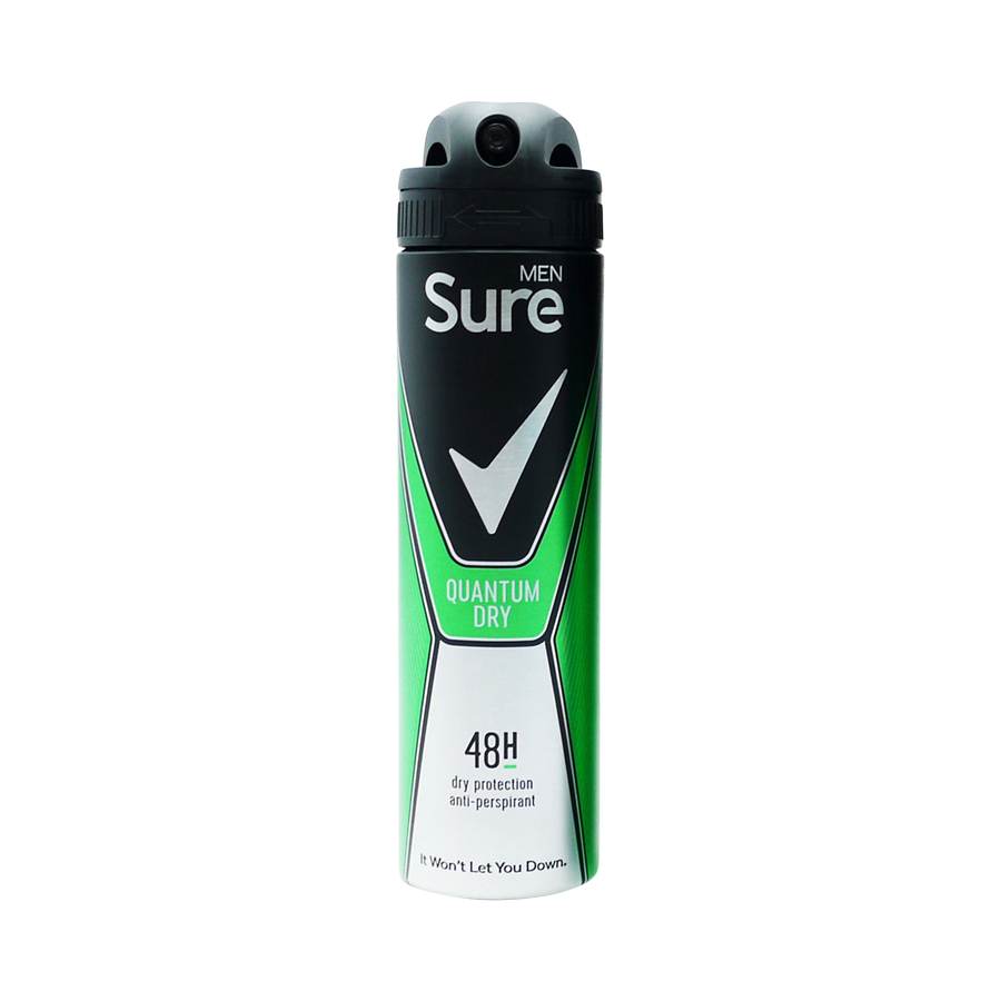 Sure Men Quantum Dry Antiperspirant Deodorant Spray 150ml